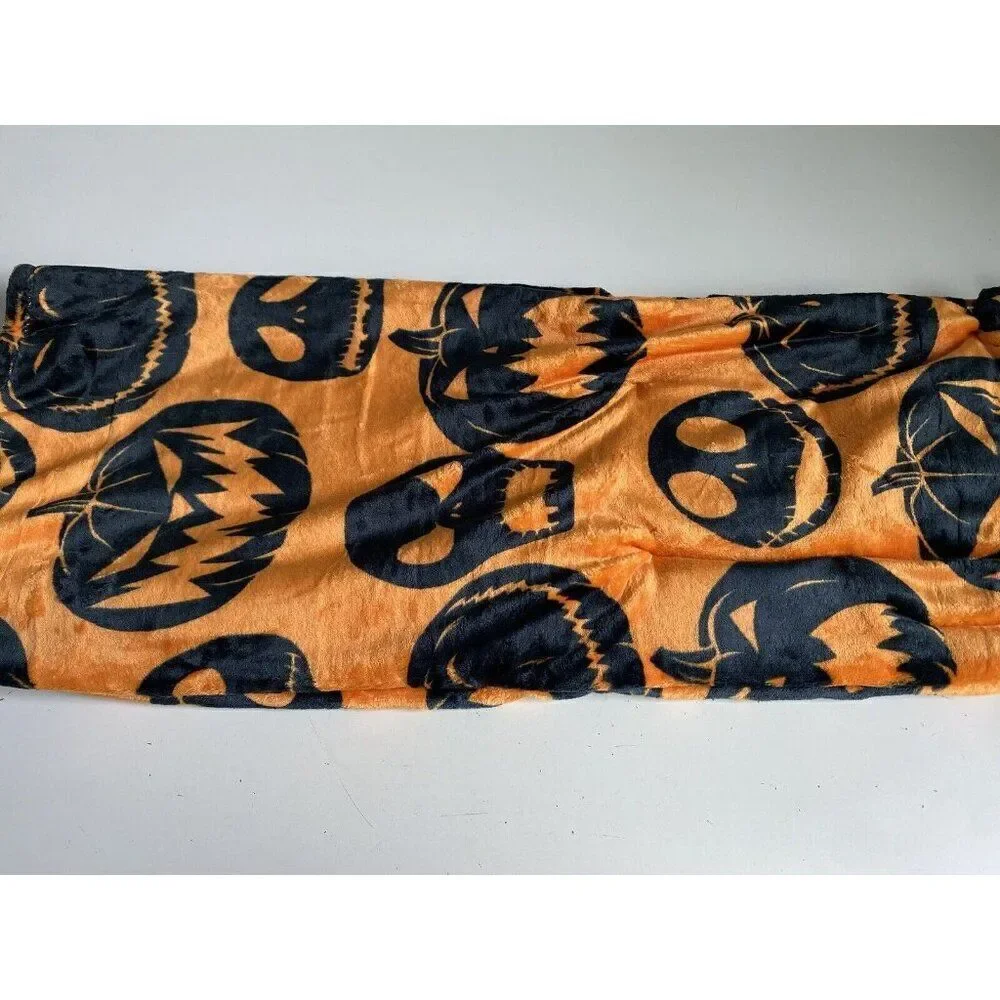 Disney Nightmare Before Christmas 50x70” Throw Blanket Jack O Lantern Halloween‎